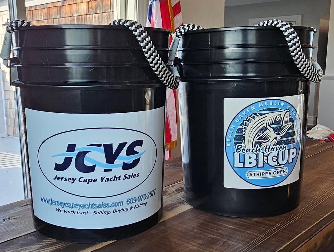 LBI Cup and Jersey Cape Yacht Sales tournament buckets at the club